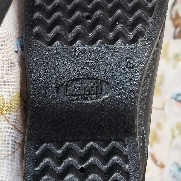 Okabashi Black Rubber Slip On Clogs Mules Size Woman Size Small Size 5-6 Durable - Picture 8 of 10